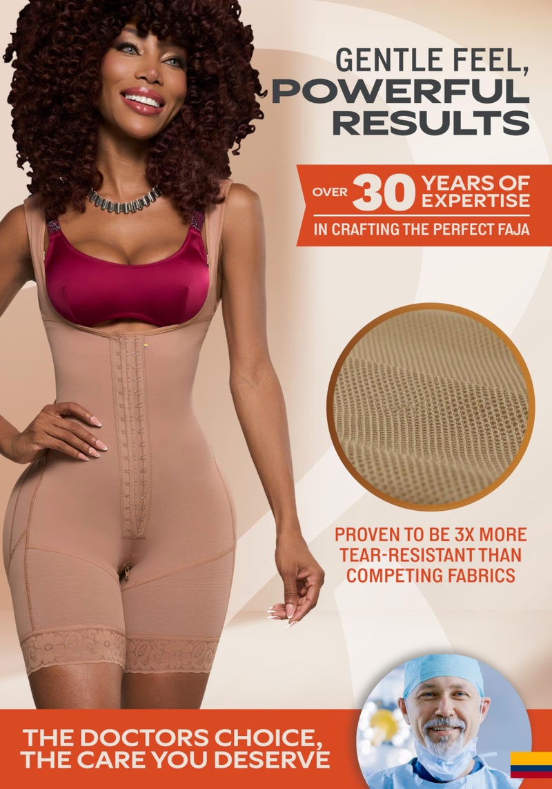Sonryse PP-211 Tummy Tuck Compression Garment for Women Fajas Colombianas Reductoras y Moldeadoras Stage 2 Faja Mocha XX-Large - Image 5